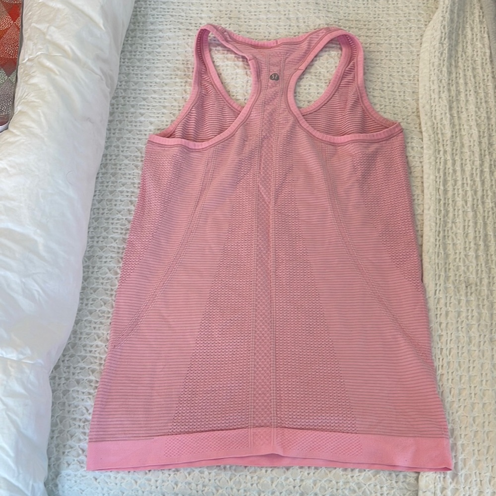 lululemon swiftly tech tank, pink, size 4